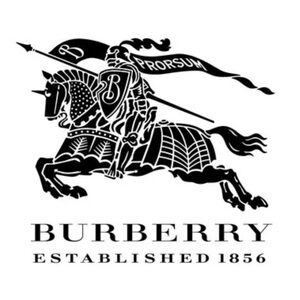 Burberry Black Equestrian Knight Logo Print